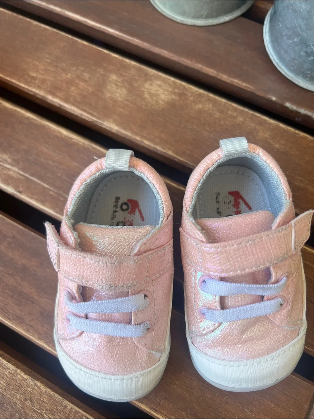 See Kai Run Pink Metallic Baby Walker Shoe - Picture 7 of 7